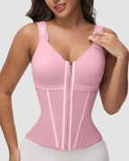 Double-Layer Tummy Control Waist Shaper with Built-In Bra