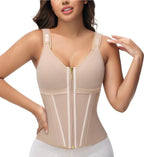 Double-Layer Tummy Control Waist Shaper with Built-In Bra