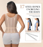 Double-Layer Tummy Control Waist Shaper with Built-In Bra